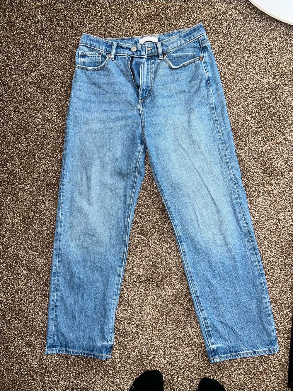 LOFT womens Light Blue Straight Jeans